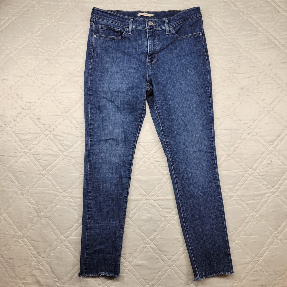 Levis 311 Shaping Skinny 32 blue‎ jeans size 32X30 waist is 34 raw hem